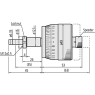 Einbaumessschraube 0-10mm (0,002mm) mit Spannmutter