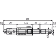 Innenmessschraubenkopf (0,001mm) digital Messfläche Hartmetall