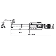 Digital bore gauge with three-point contact 25-30mm (0,001mm) IP65