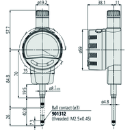 Digital dial gauge ID-F 25.4 mm (0.0005 mm)