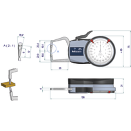 Außen-Schnelltaster 0-10mm (0,005mm) IP65 Messt. 35mm HM-Kugel-1,5mm