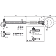 Digital bore gauge 18-150mm (0,001mm)