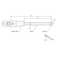 Taststift Keramik 4,0x50 mm