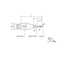 Stylus, carbide M2 S=0,3/L=10mm ruby ball (equiv. to A-5000-7800)