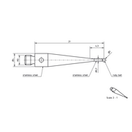 Taststift Edelstahl M3 S=1,0mm L=21 mm Kugel Rubin