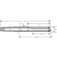 Holder 7/8 MK5 shank straight-fluted short (87,76-114,48mm)