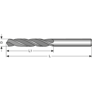 Twist drill bit with carbide cutting insert 90° for CFRP/GFRP 5xD 2.5 mm