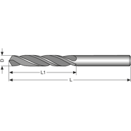 Twist drill bit with carbide cutting insert 90° for CFRP/GFRP 5xD 2.4 mm