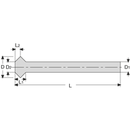 Solid carbide forward and reverse deburring tool 90°, 3,9mm Z=4 TiAlN