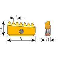 Thread mill insert 12-18 NPT AMT7 (internal/external, insert size 12mm)