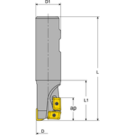 Drilling/die sinking cutter 90° 32x130mm, shank 32mm, for 3 II AP..1604