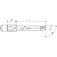 MHD boring bar B5.06 Ø6-8mm for TRM50/50 (insert WCGT 0201..) low-vibration