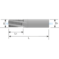 Thread cutter SC ISO M4x0.7; L2=9.0mm; Z3 IC TiAlN