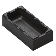System box AQ-0100 48x 96x24mm (1 section 37x85x18mm) black