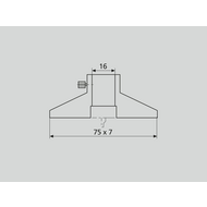 16 Em Tiefenmessbrücke 75 mm für Messschieber m. 16mm Schienebreite