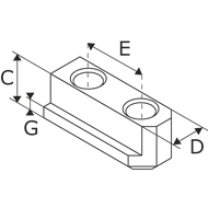 T-slot nut w. cheese-head screw DIN 912-12.9, 21,5x8,516x30mm M12x30 (3x)