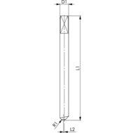 Rundknetnadel Medium r=1,0mm L2=0,1mm, breite und tiefe Linienstärke